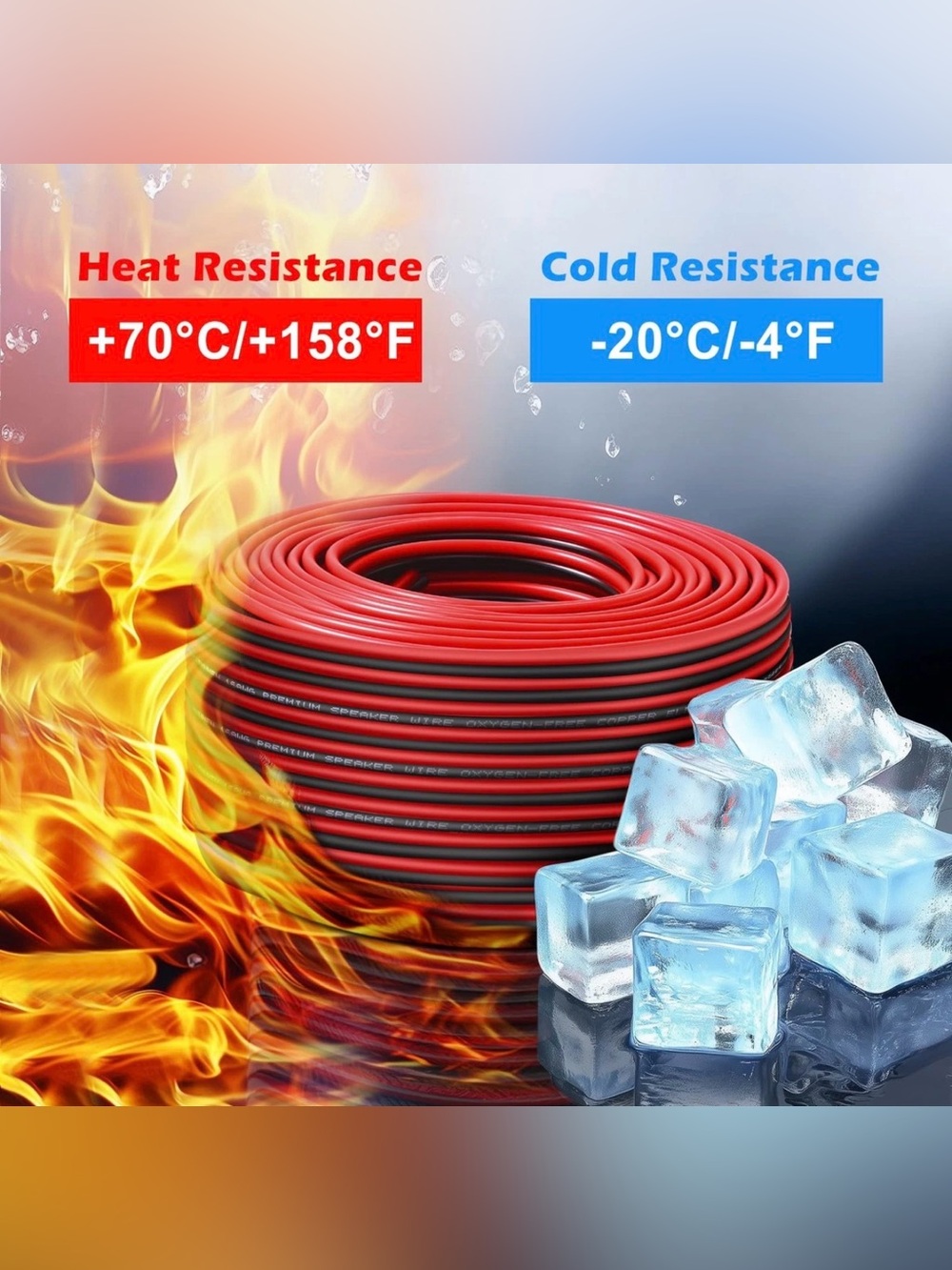 3x 100ft 20/2 Red Black Electrical Wire Pure Copper Wire 20 Gauge 2pin 300ft